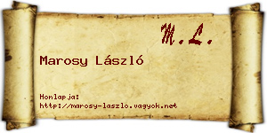 Marosy László névjegykártya